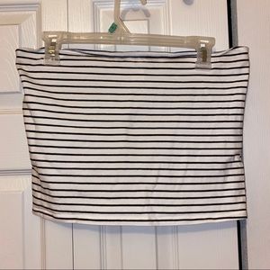 Forever 21 black and white stripped tube top